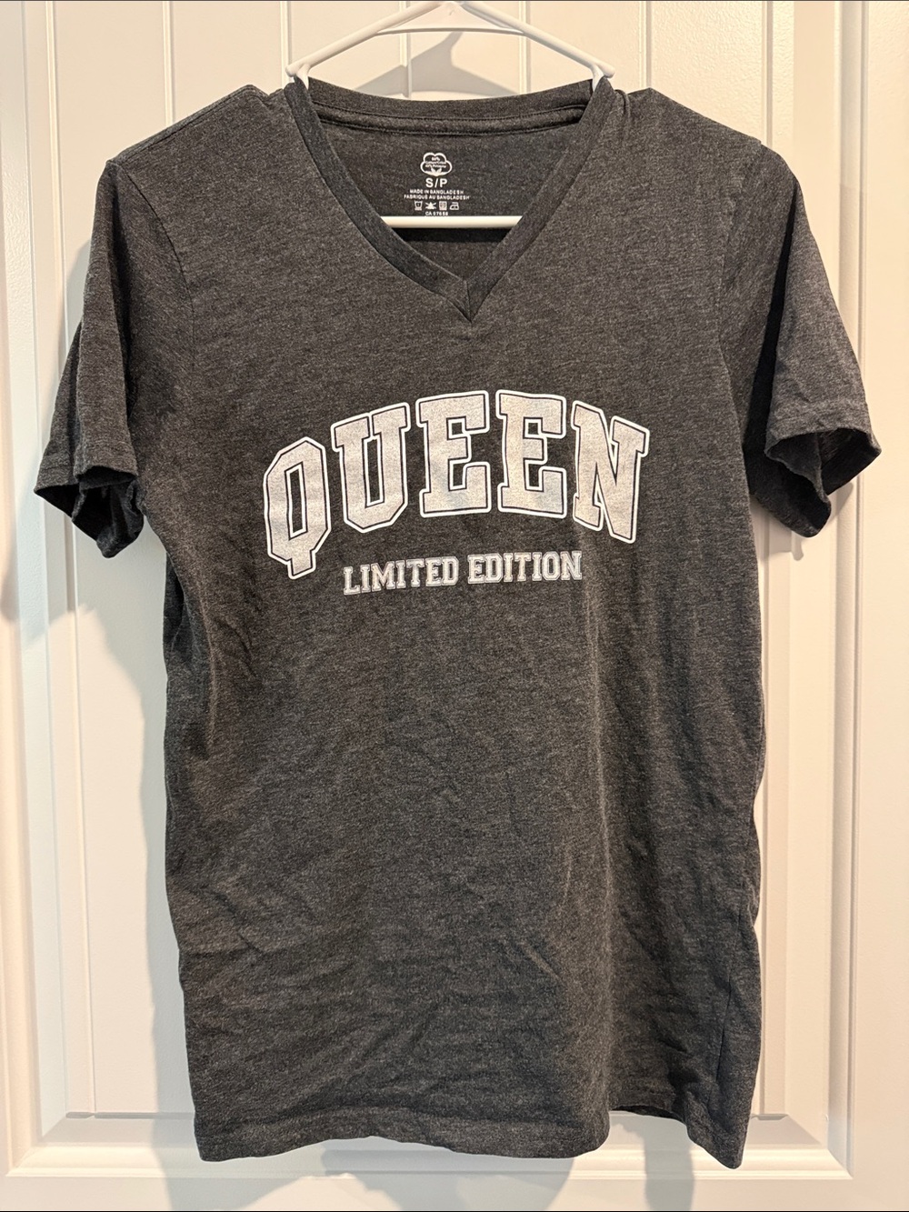 QUEEN Limited Edition Women’s V-Neck T-Shirt - Charcoal Gray